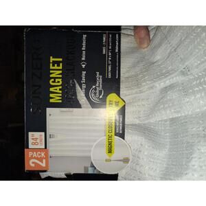 Sun Zero Vance 2-Pack 84" Length 100% Blackout Magnetic Curtain Panels